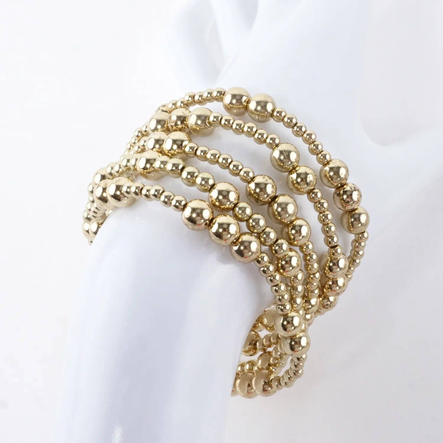 Bracelet Set Gold Beaded