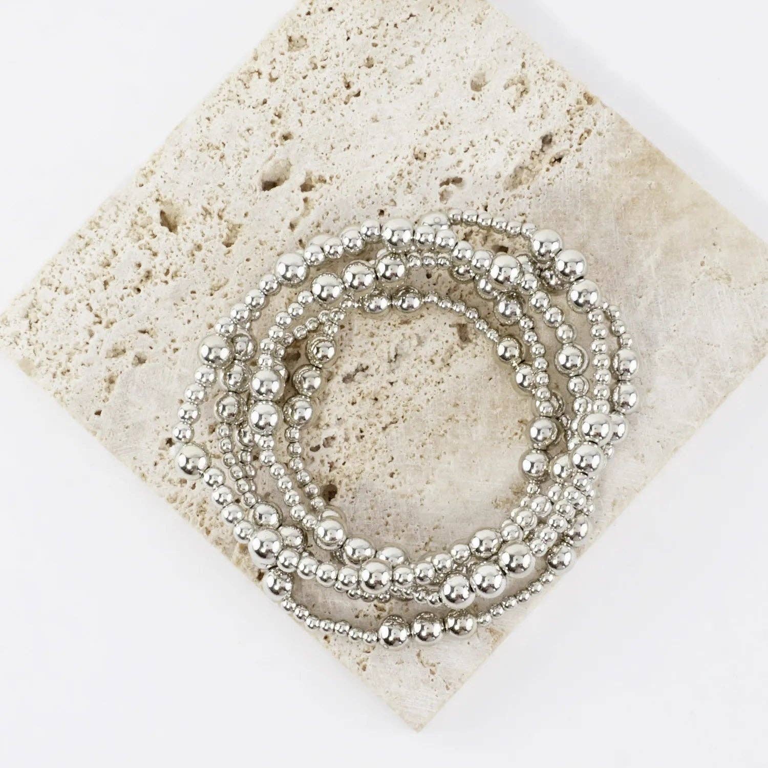 Bracelet Set Gold Beaded