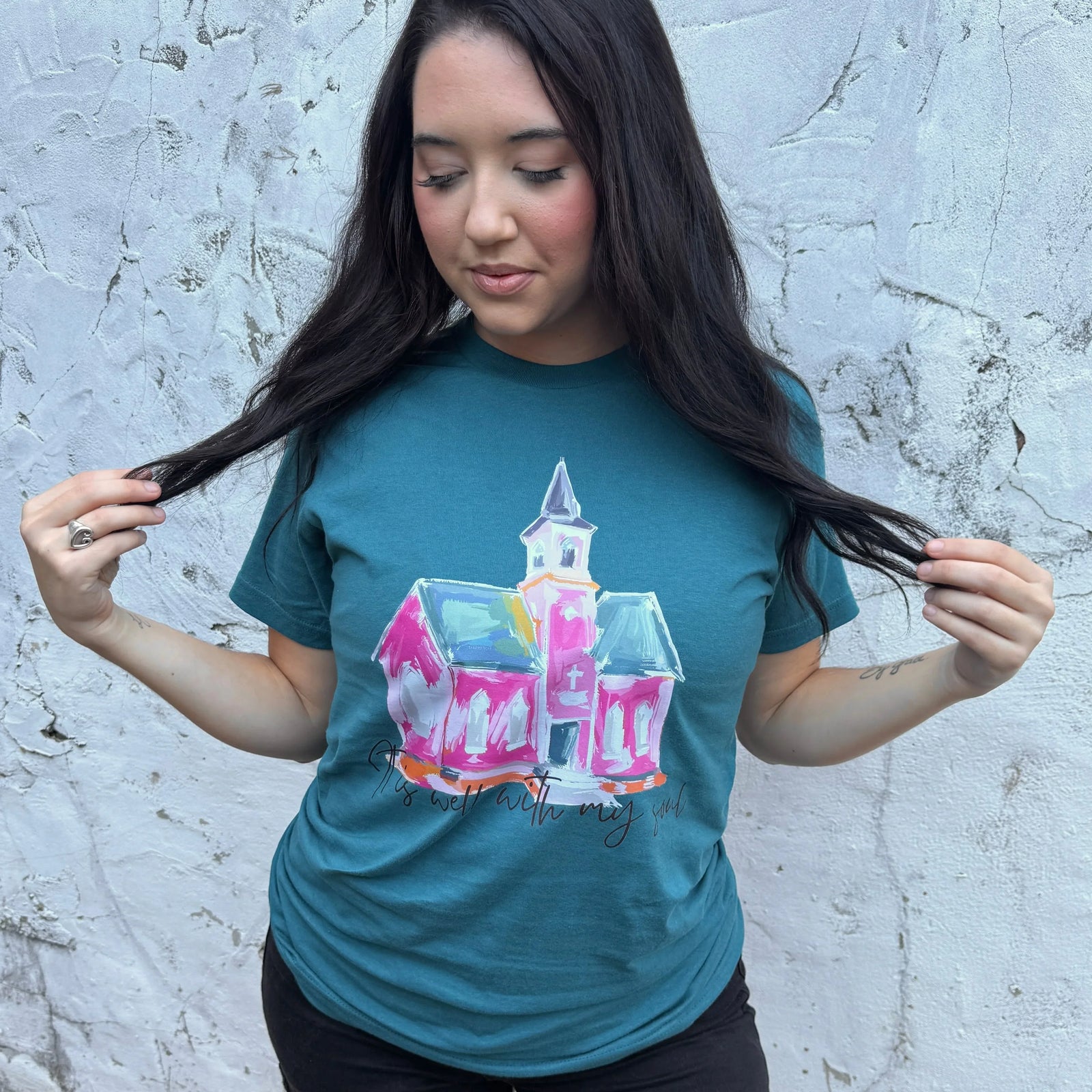 Watercolor It Is Well Graphic Tee - Prim Boutique