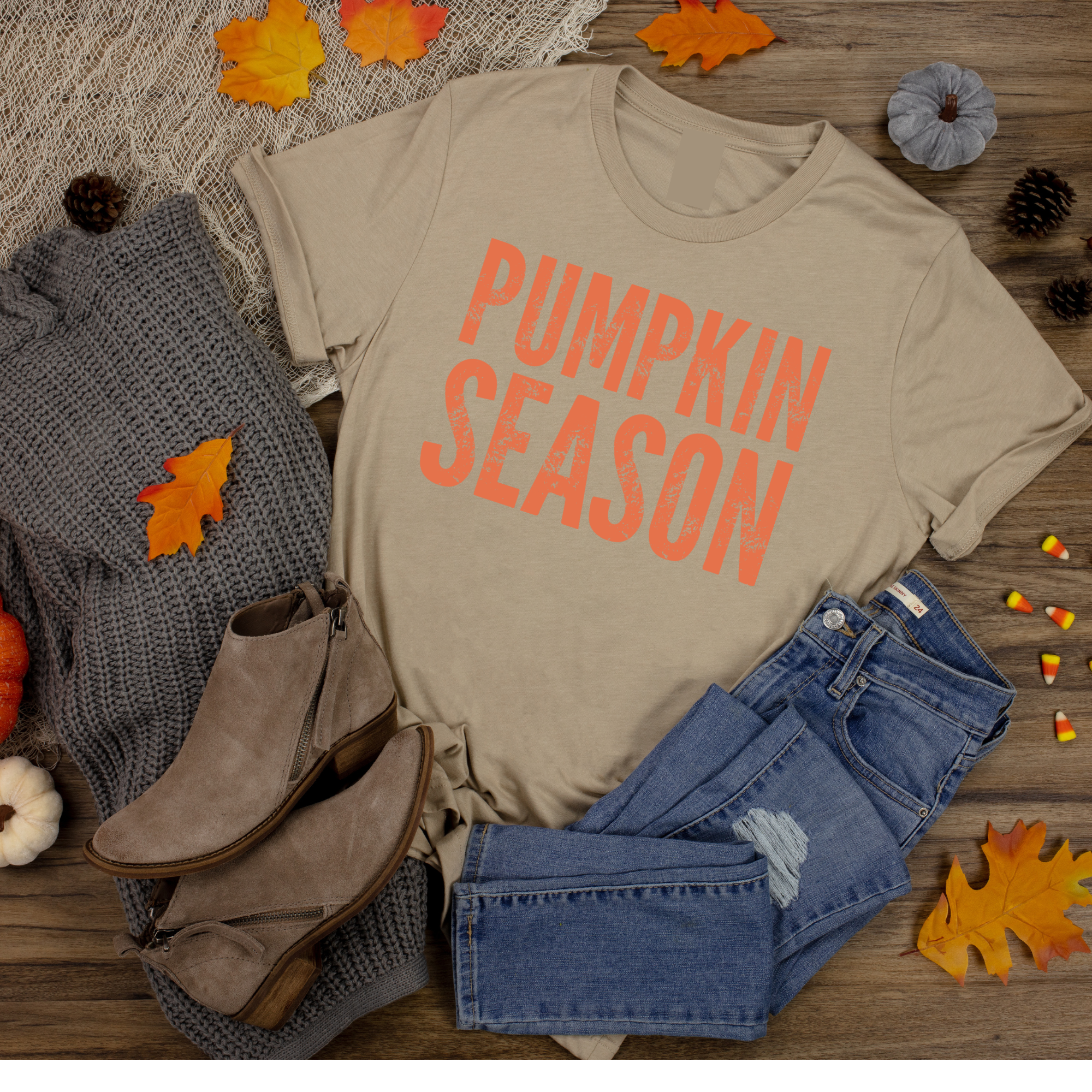 Distressed Pumpkin Season Graphic Tee