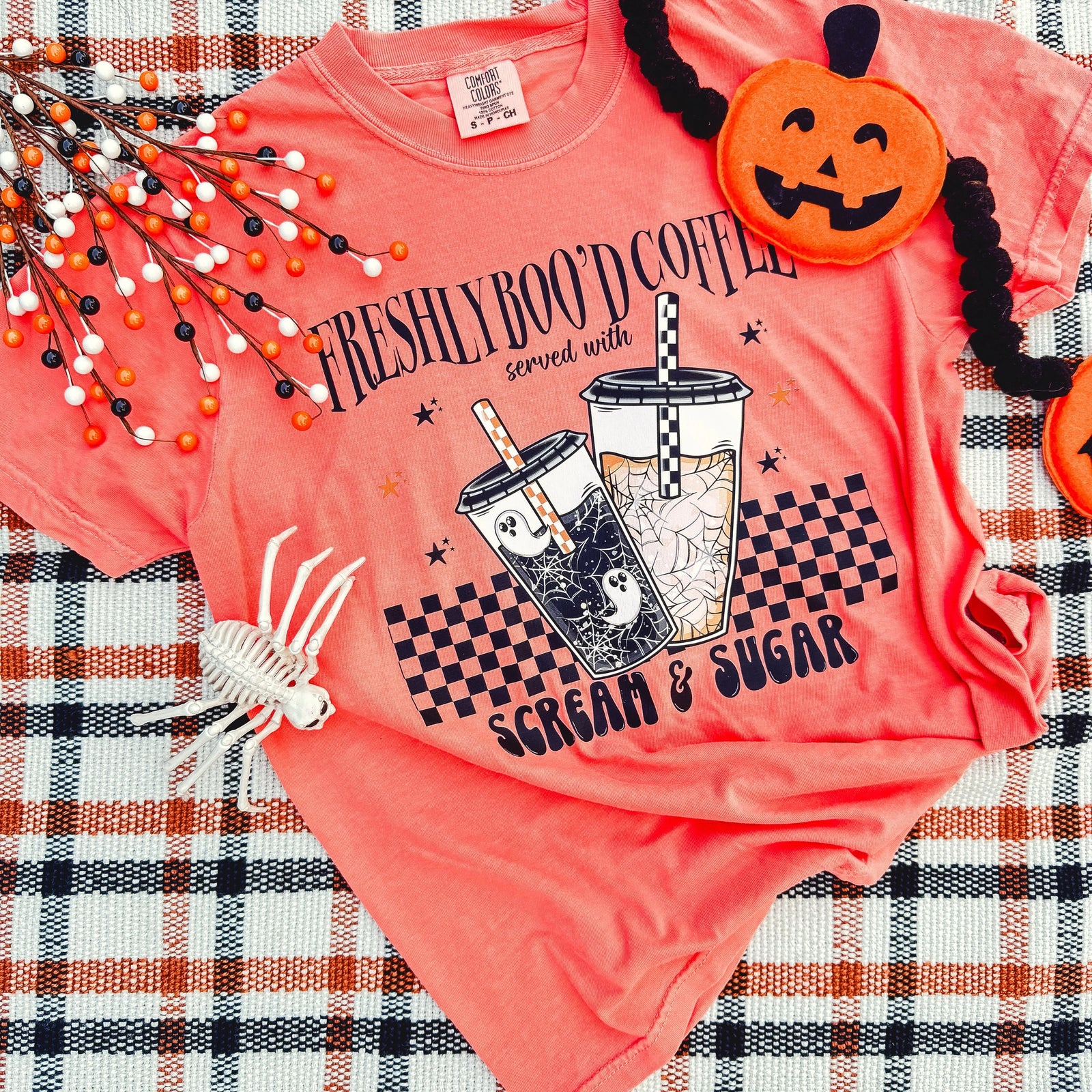 Freshly Boo’d Coffee Soft Graphic Tee - Prim Boutique