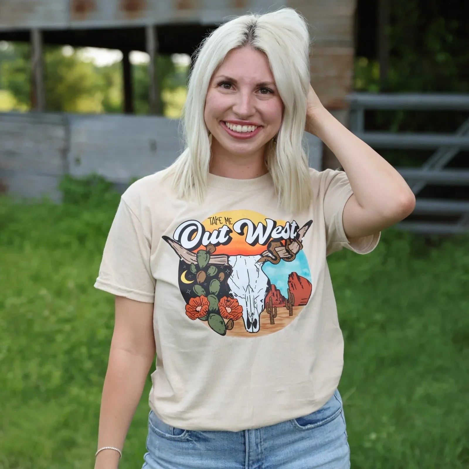 Take Me Out West Graphic Tee - Prim Boutique