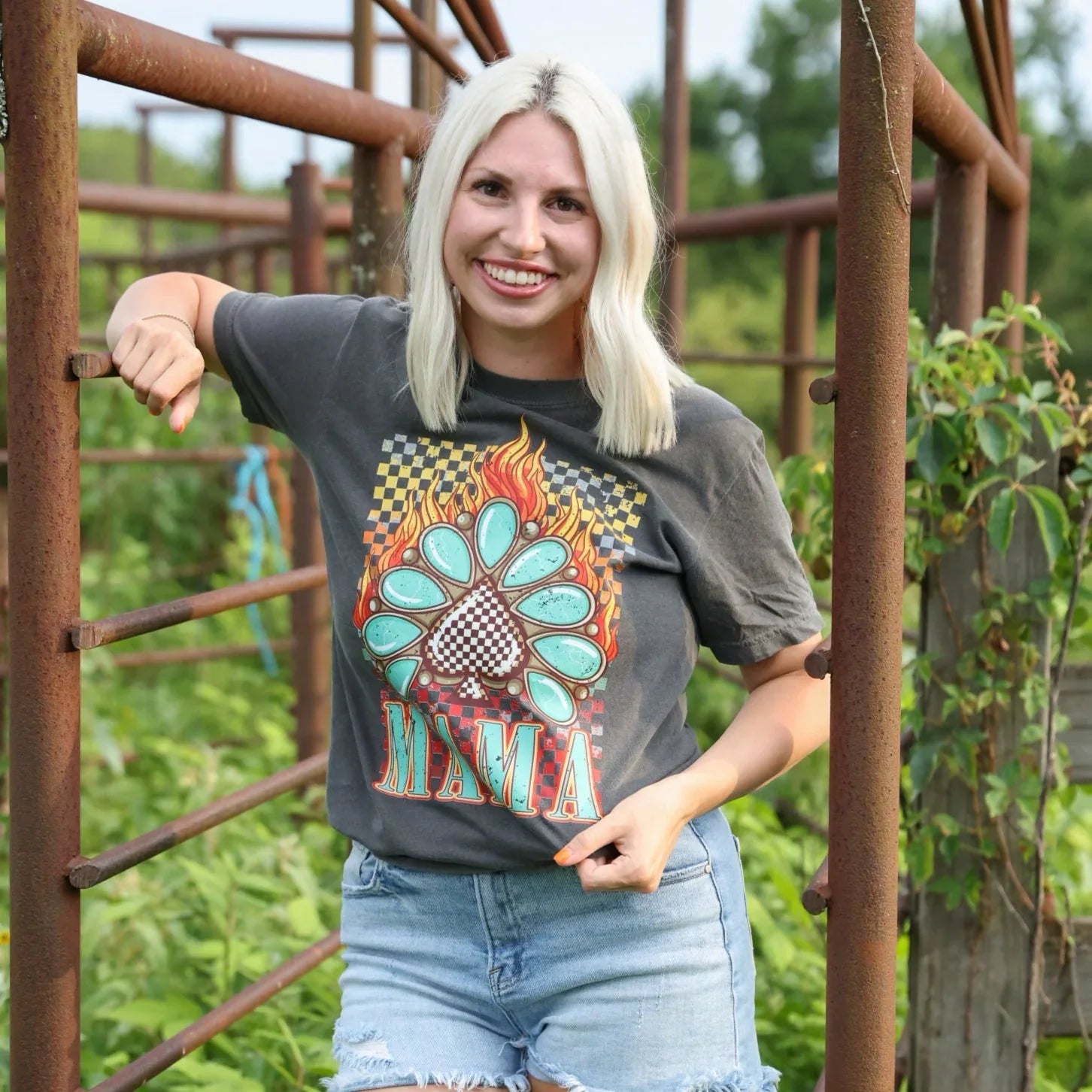 Flamin Mama Concho Graphic Tee - Prim Boutique