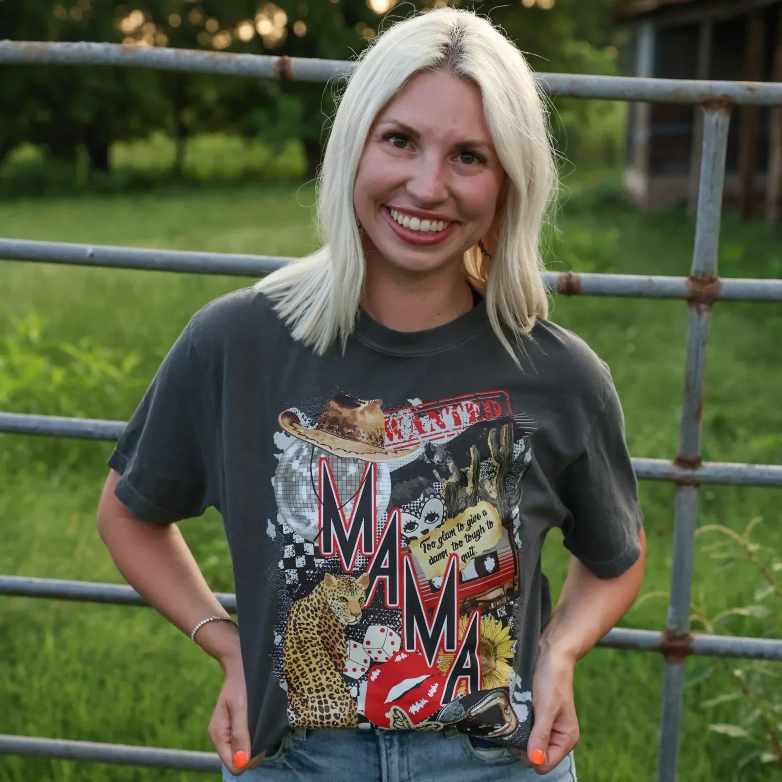 Wanted Mama Collage Graphic Tee - Prim Boutique