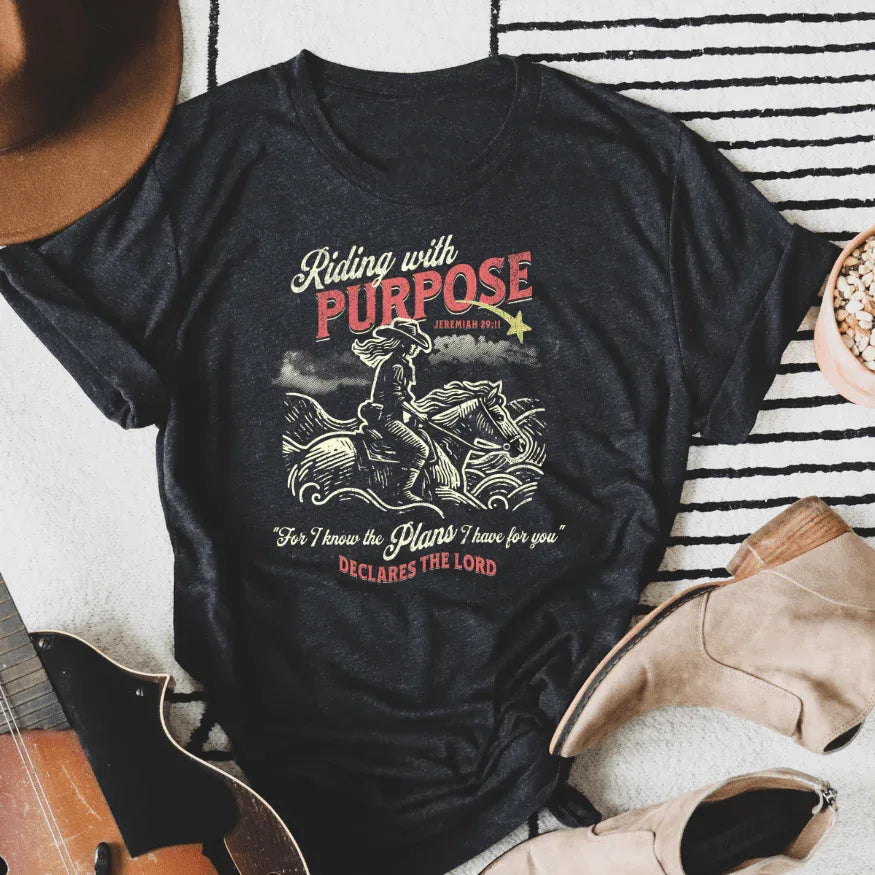 Riding With Purpose Graphic Tee - Prim Boutique