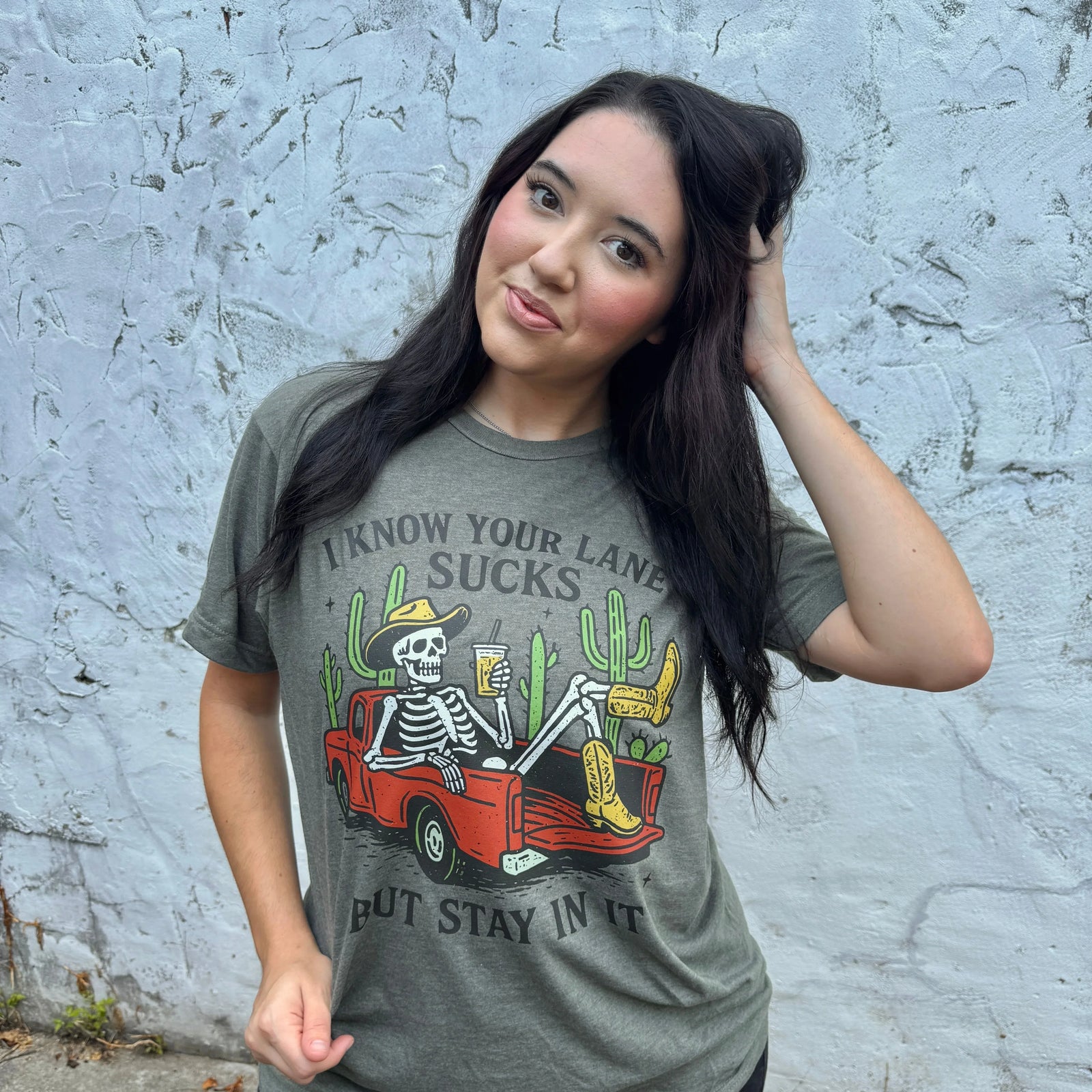 Stay In Your Lane Graphic Tee - Prim Boutique