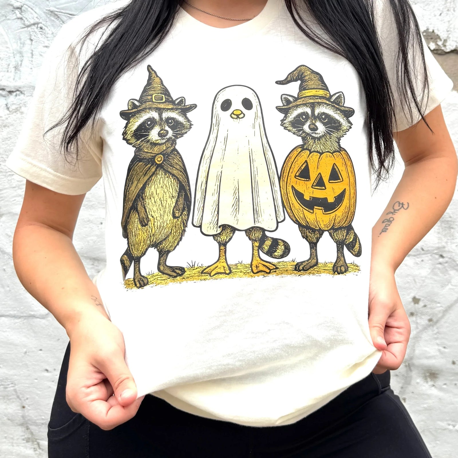 Racoon Ghost Graphic Tee - Prim Boutique