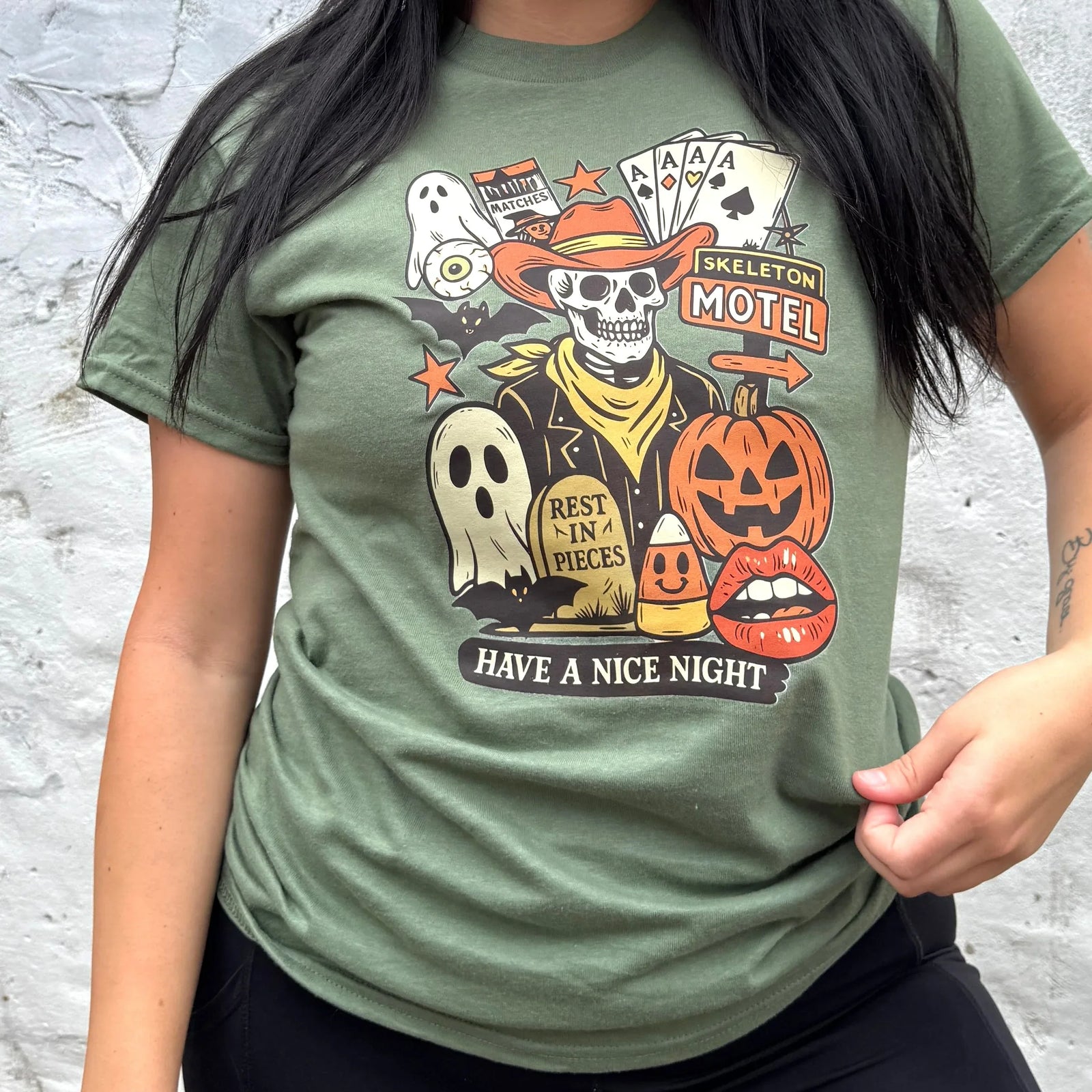 Skeleton Motel Graphic Tee - Prim Boutique