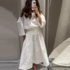 Tassel Shirt Long Skirt Suit
