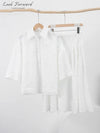 Tassel Shirt Long Skirt Suit