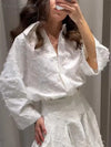 Tassel Shirt Long Skirt Suit