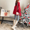 Thickened Color blocked Christmas Sweater