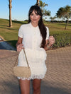 Solid Tassel Hem Skirt Sets