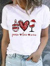Wine Love Heart Trend Tee
