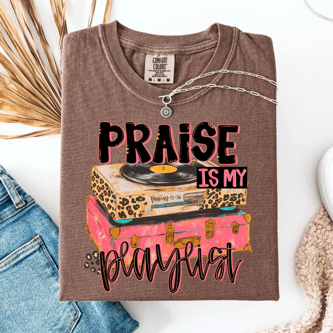 Praise Is My Playlist Graphic Tee - Prim Boutique