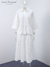 Tassel Shirt Long Skirt Suit