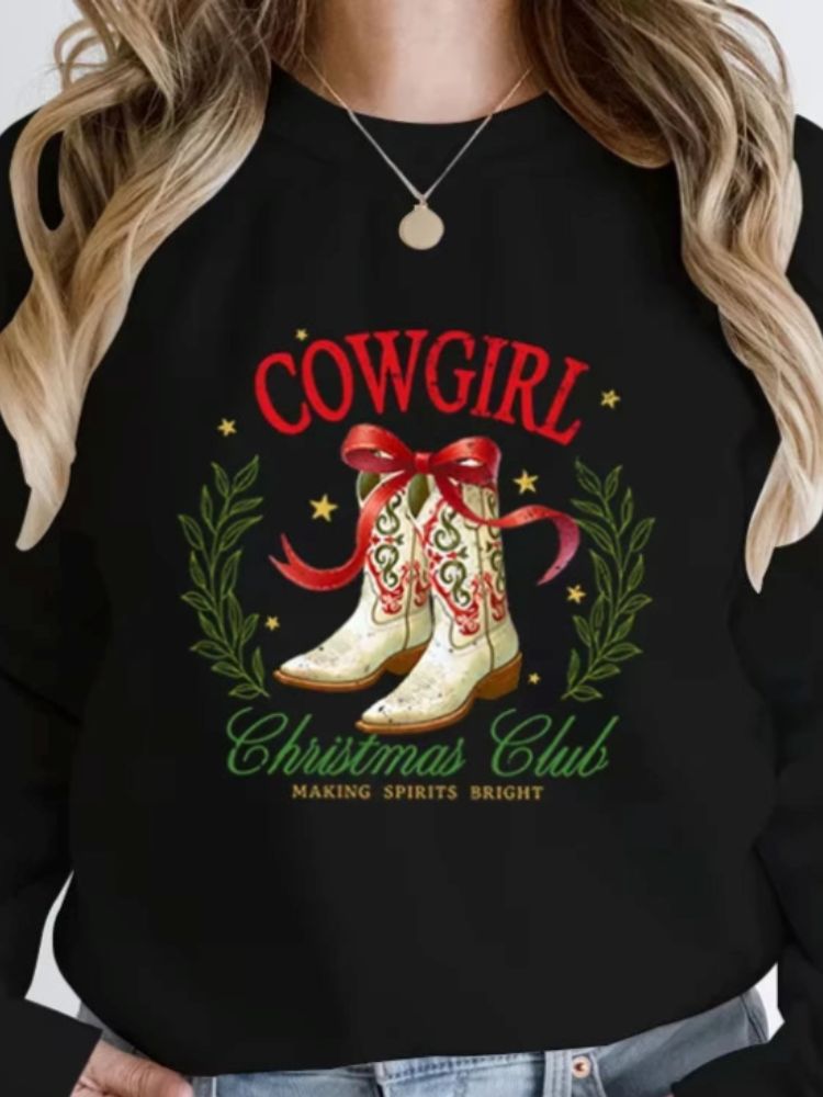 Hoodeless Sweatshirt Cowgirl