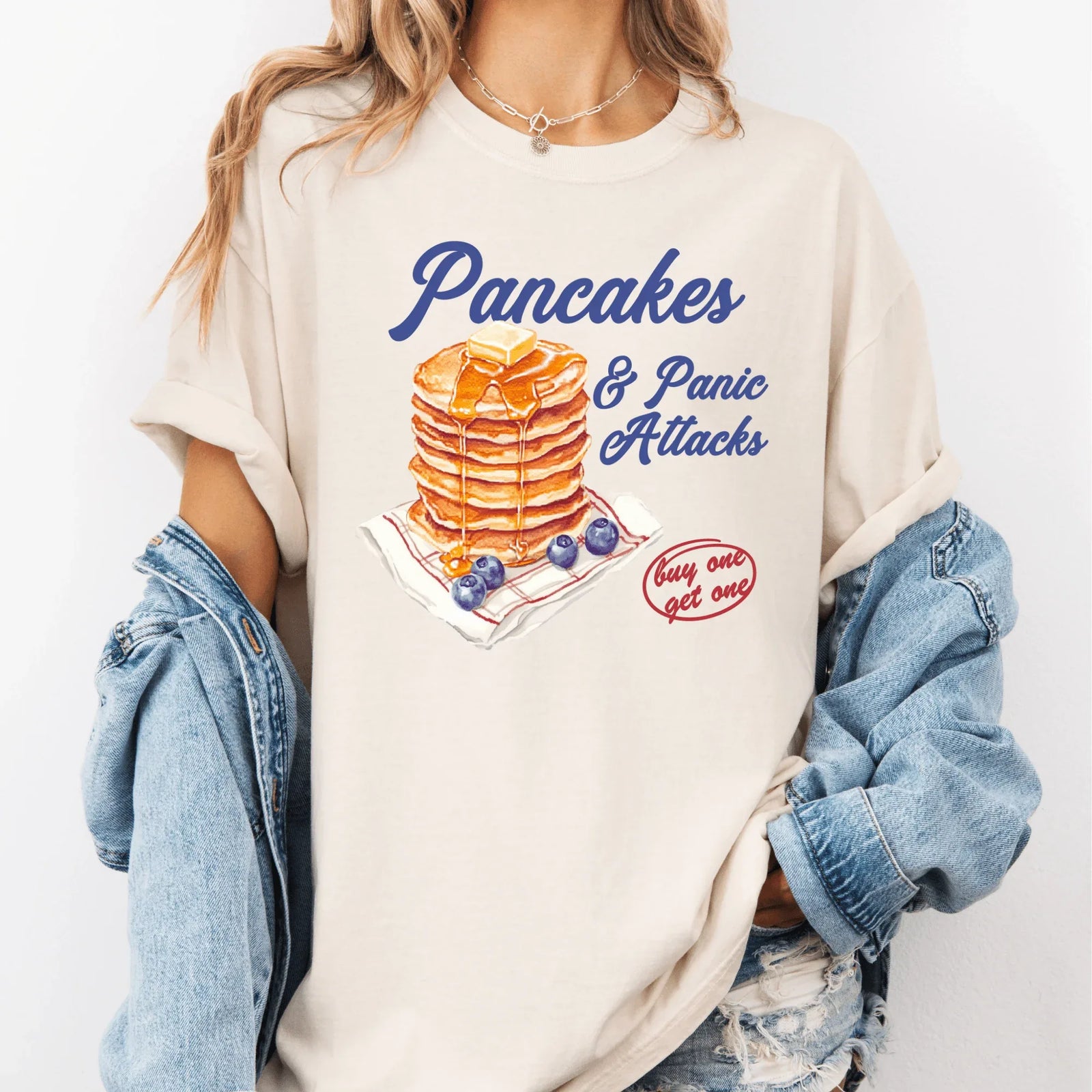 Pancakes & Panic Attacks Graphic Tee - Prim Boutique
