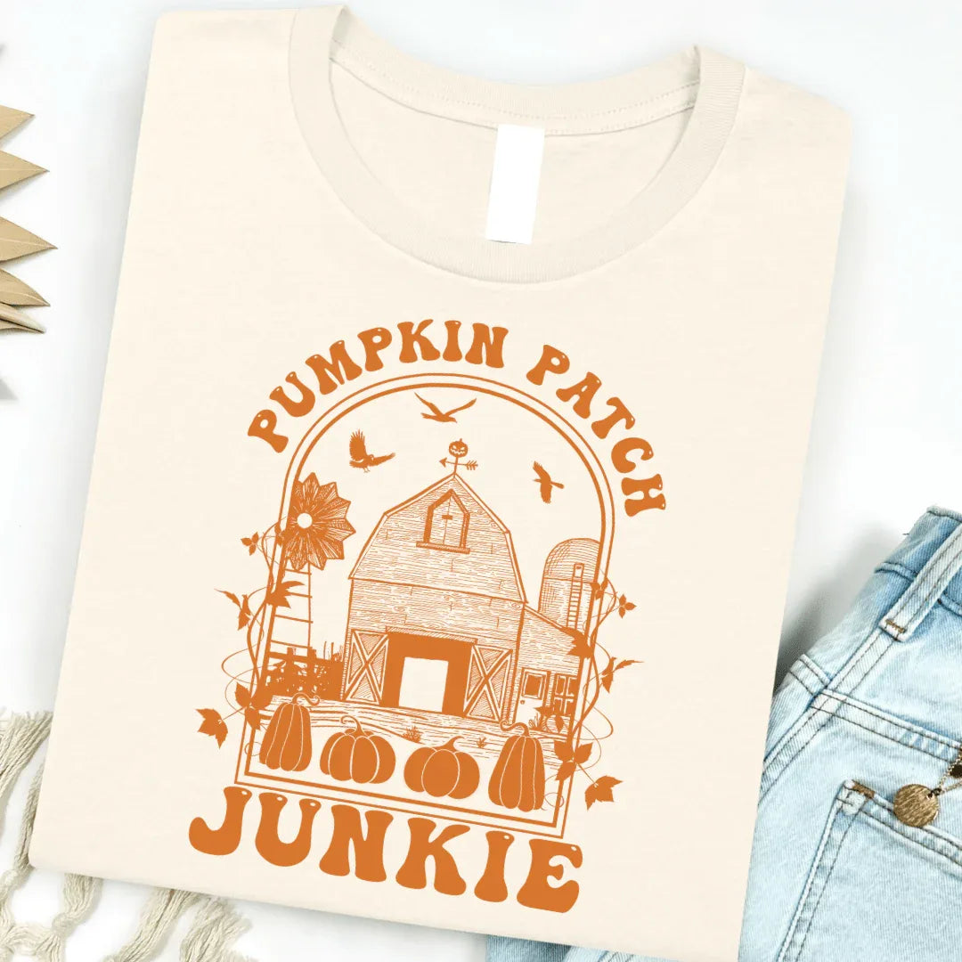 Pumpkin Patch Junkie Graphic Tee $8 Deal - Prim Boutique