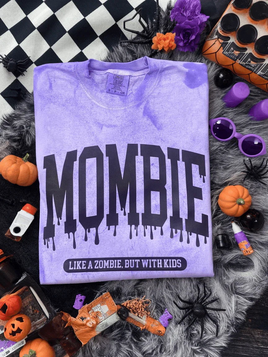 Mombie Acid Wash Graphic Tee - Prim Boutique