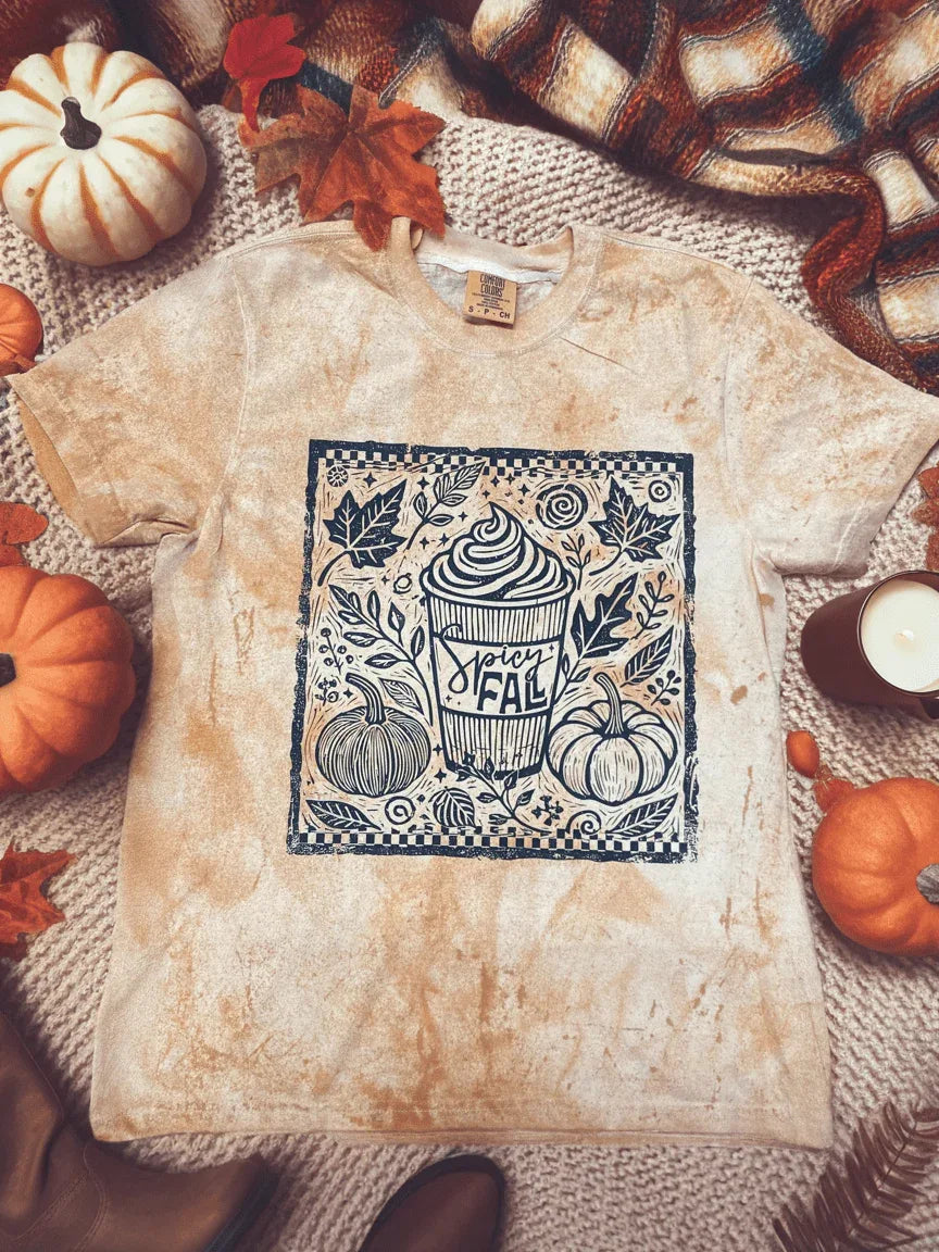 Spicy Fall Latte Graphic Tee - Prim Boutique