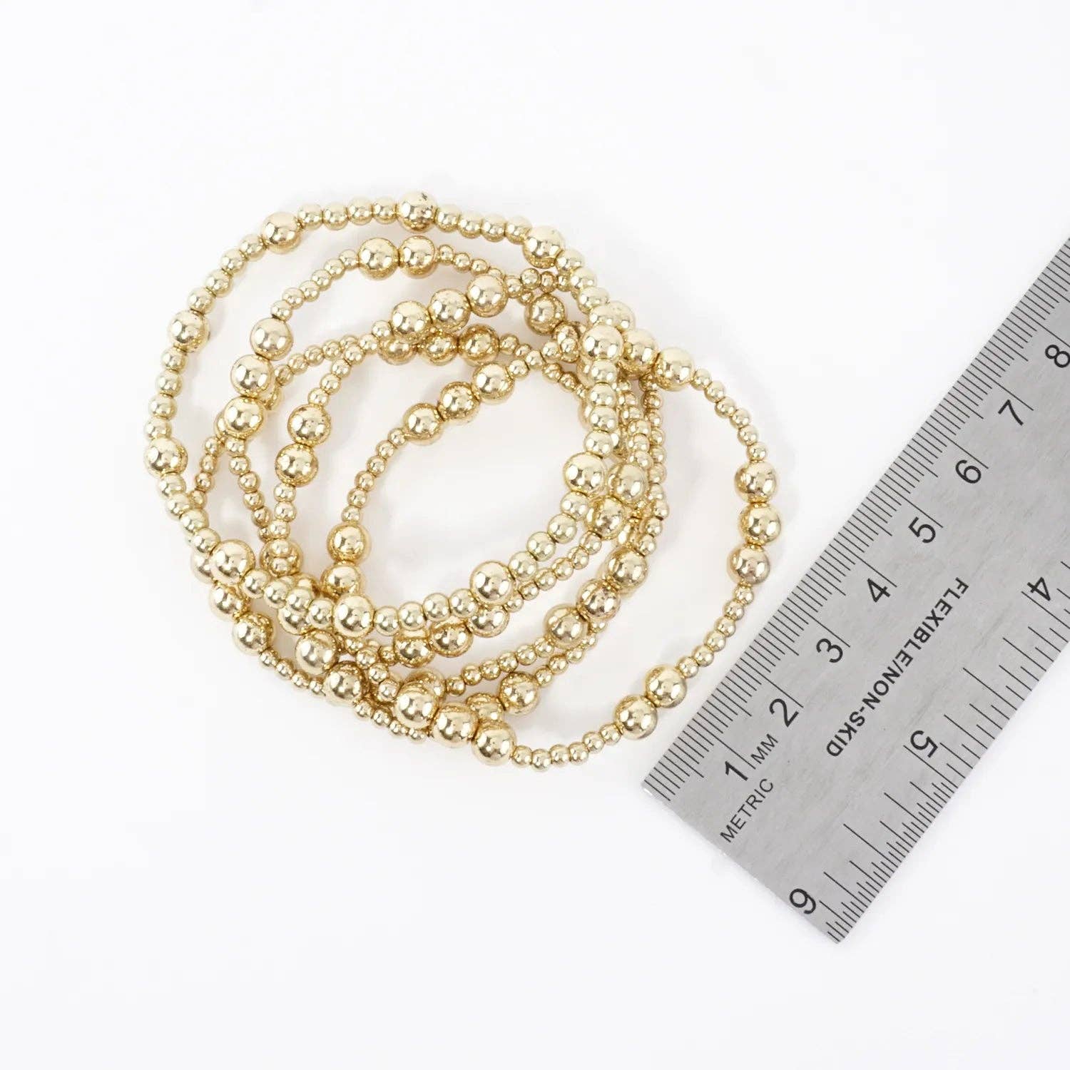 Bracelet Set Gold Beaded