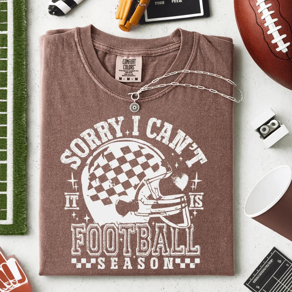 Sorry I Can't Football Season Graphic Tee - Prim Boutique